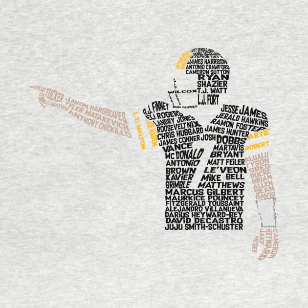 Ben Roethlisberger Steelers Team Names Design by hootdesigns11